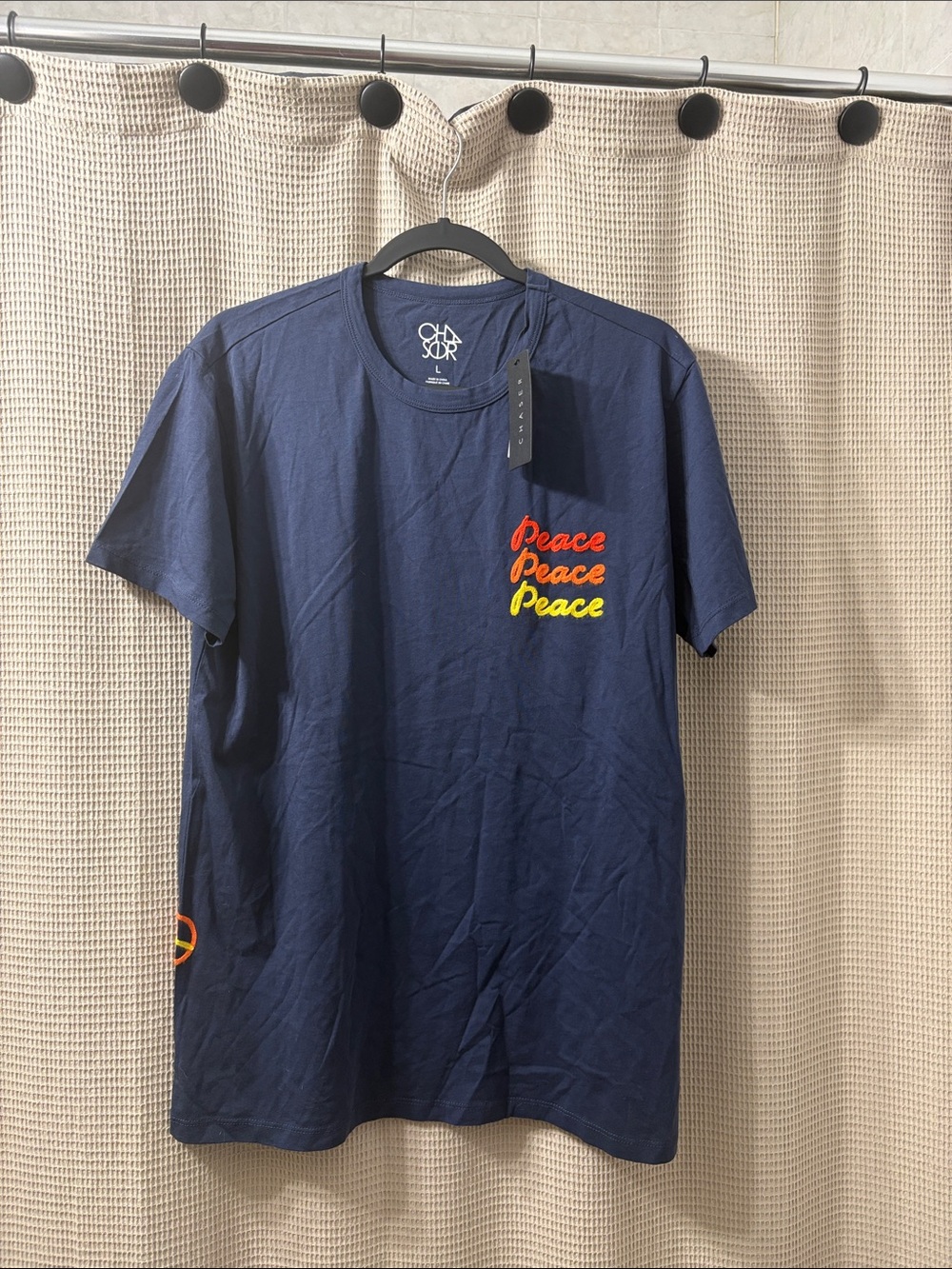 Chaser Navy 'Peace' Short Sleeve Graphic Tee